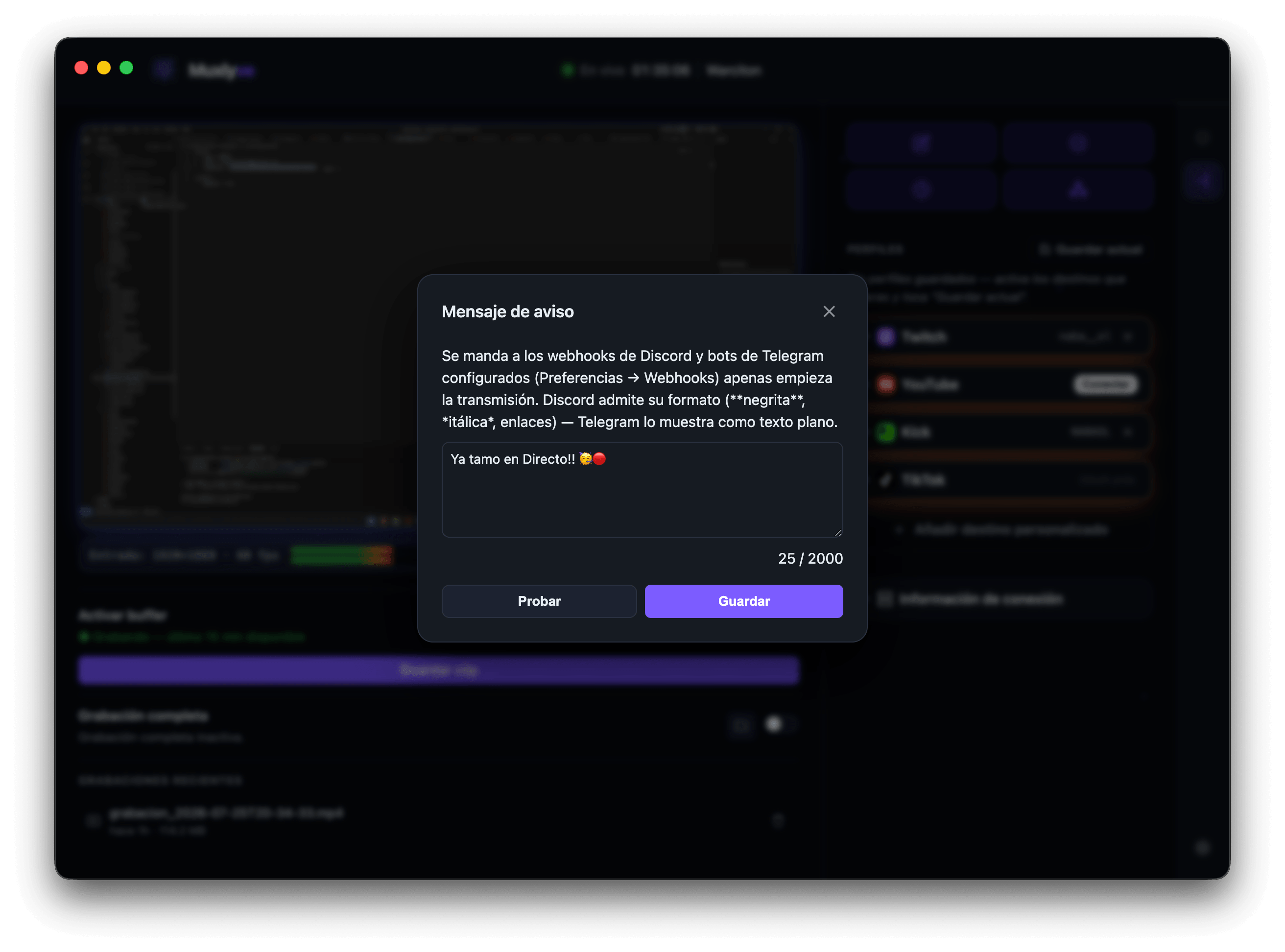 "Alert message" modal