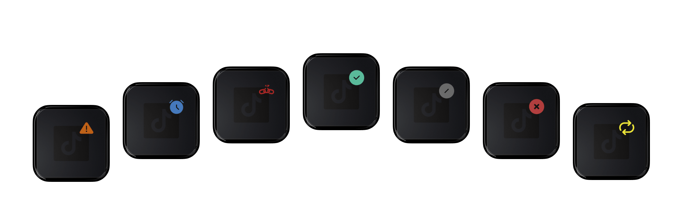 botões do Stream Deck com os ícones de cada plataforma